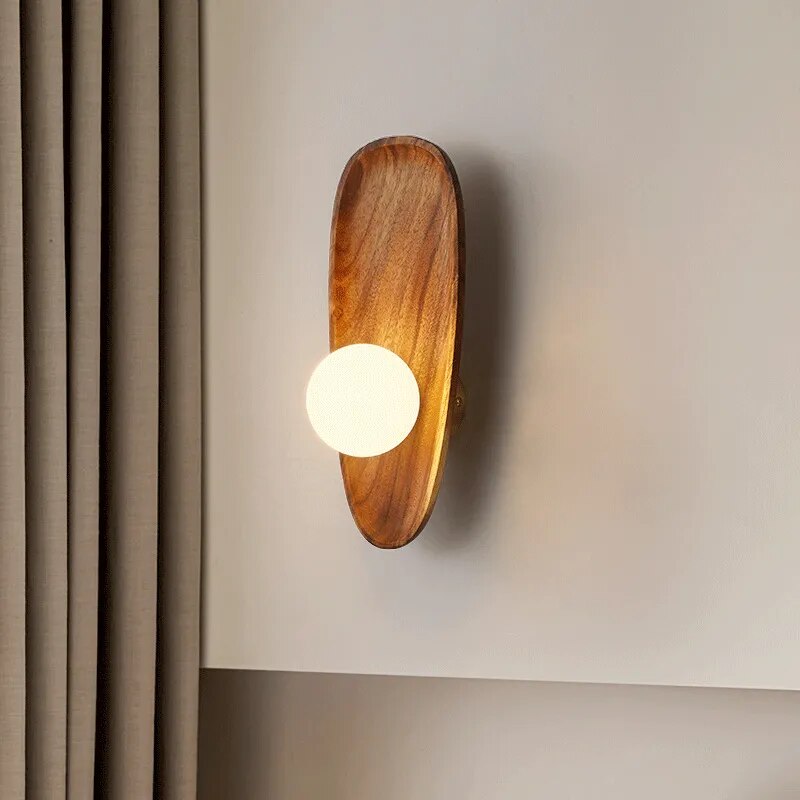 Solid Wood Minimalist Nordic Wall Lamp