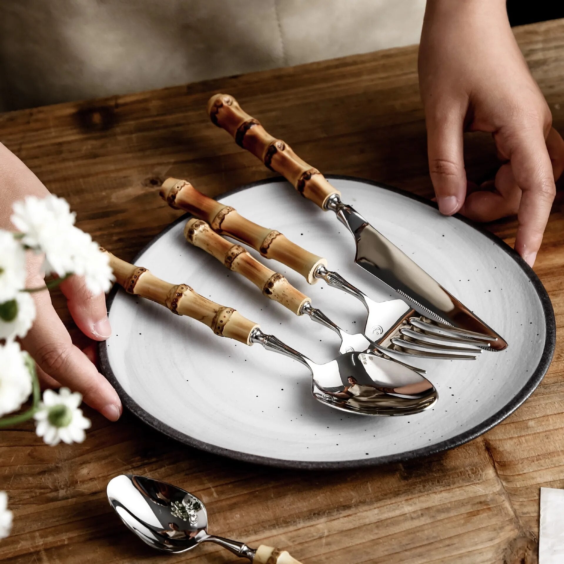 Luxury Classic Style Cutlery Set Bamboo