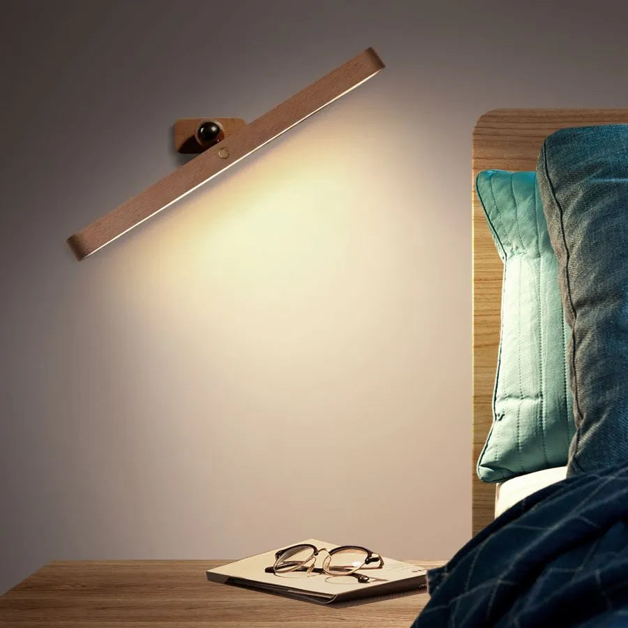Wooden Magnetic Lamp 360° Rotating